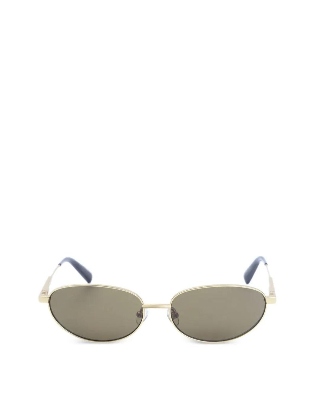 Jacquemus Metallic Oval-Frame Sunglasses