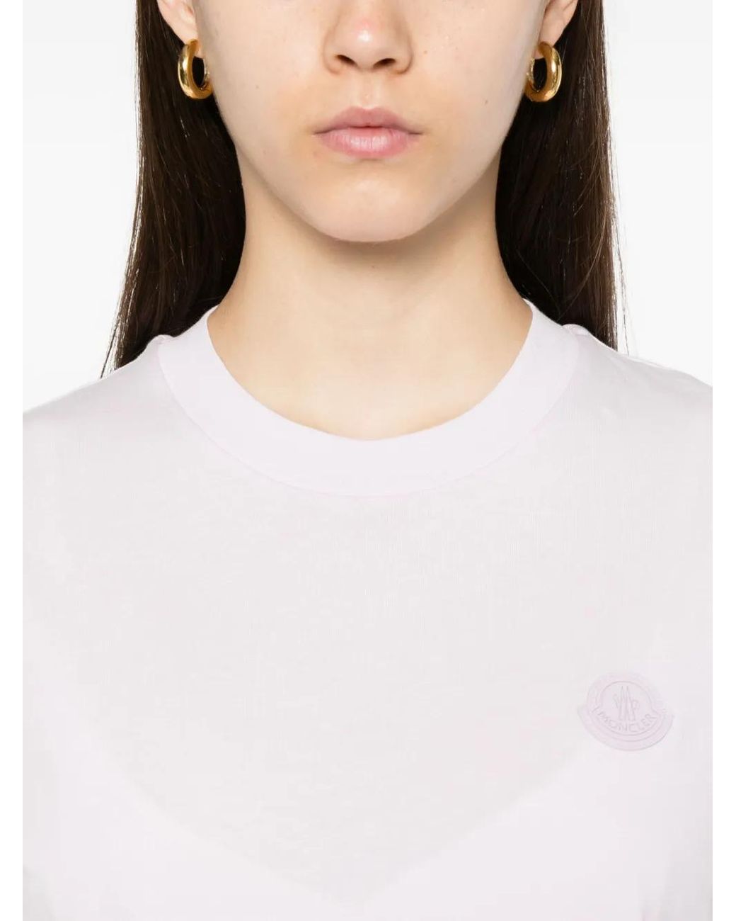 Moncler White T-Shirts And Polos