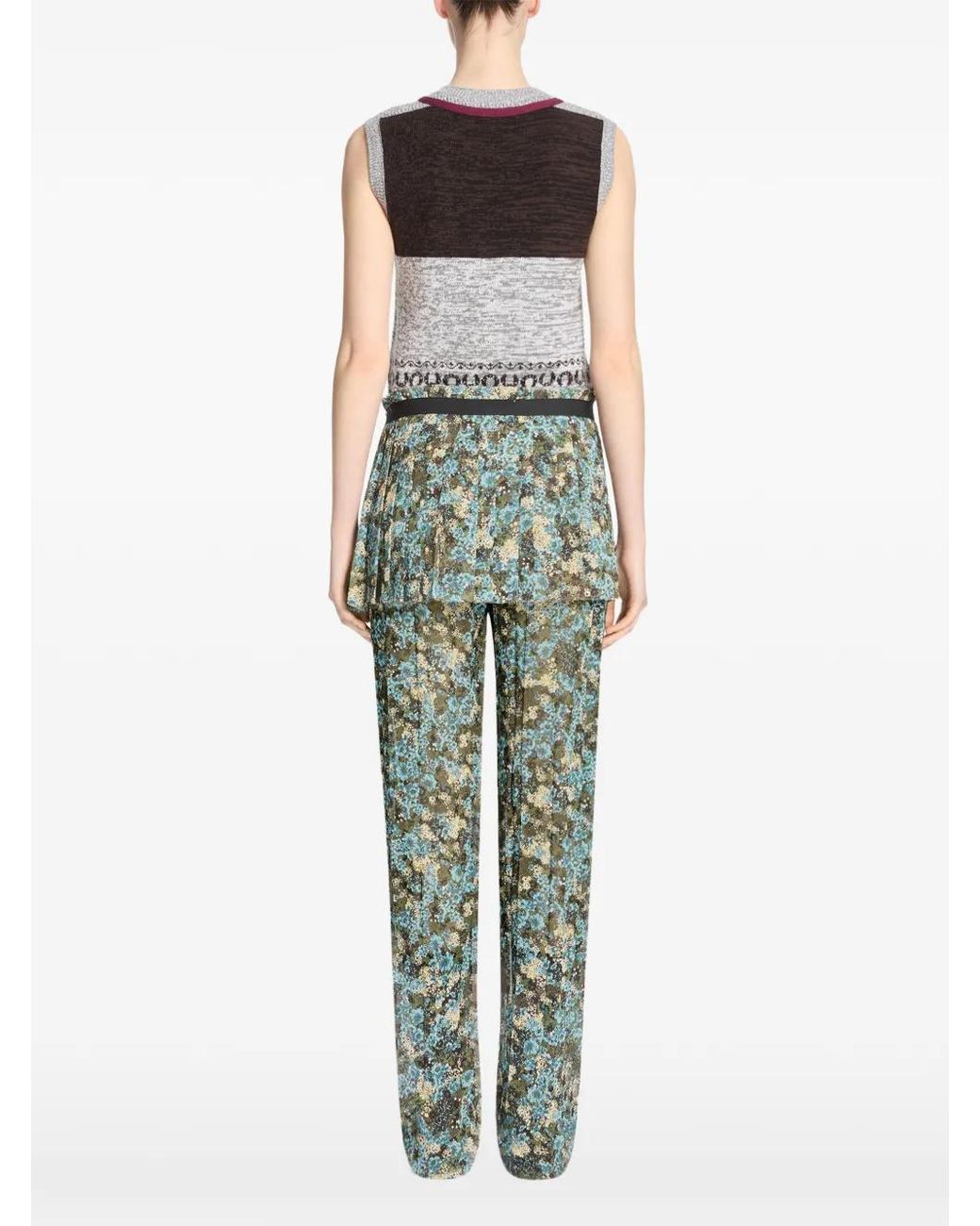 Dries Van Noten Geplooide Wikkelrok in het Green