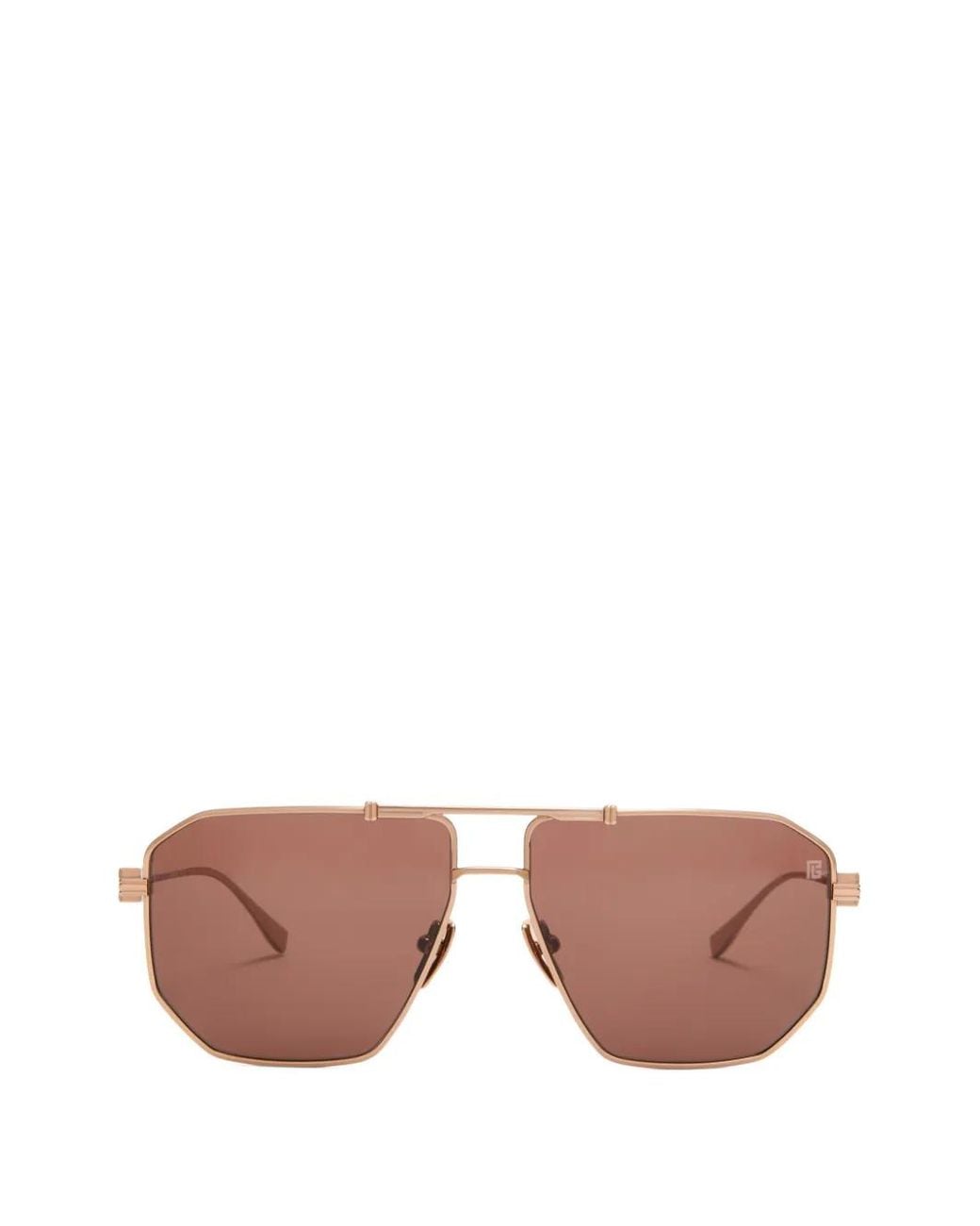 Balmain Pink Pilot-Frame Sunglasses