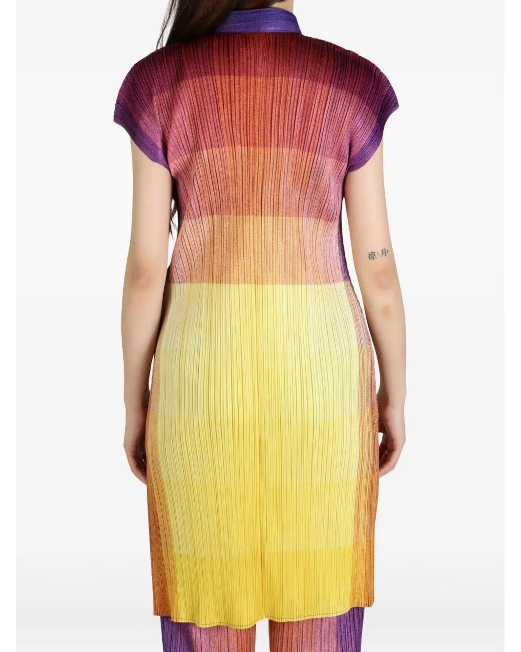 Pleats Please Issey Miyake Yellow Photon Shirt