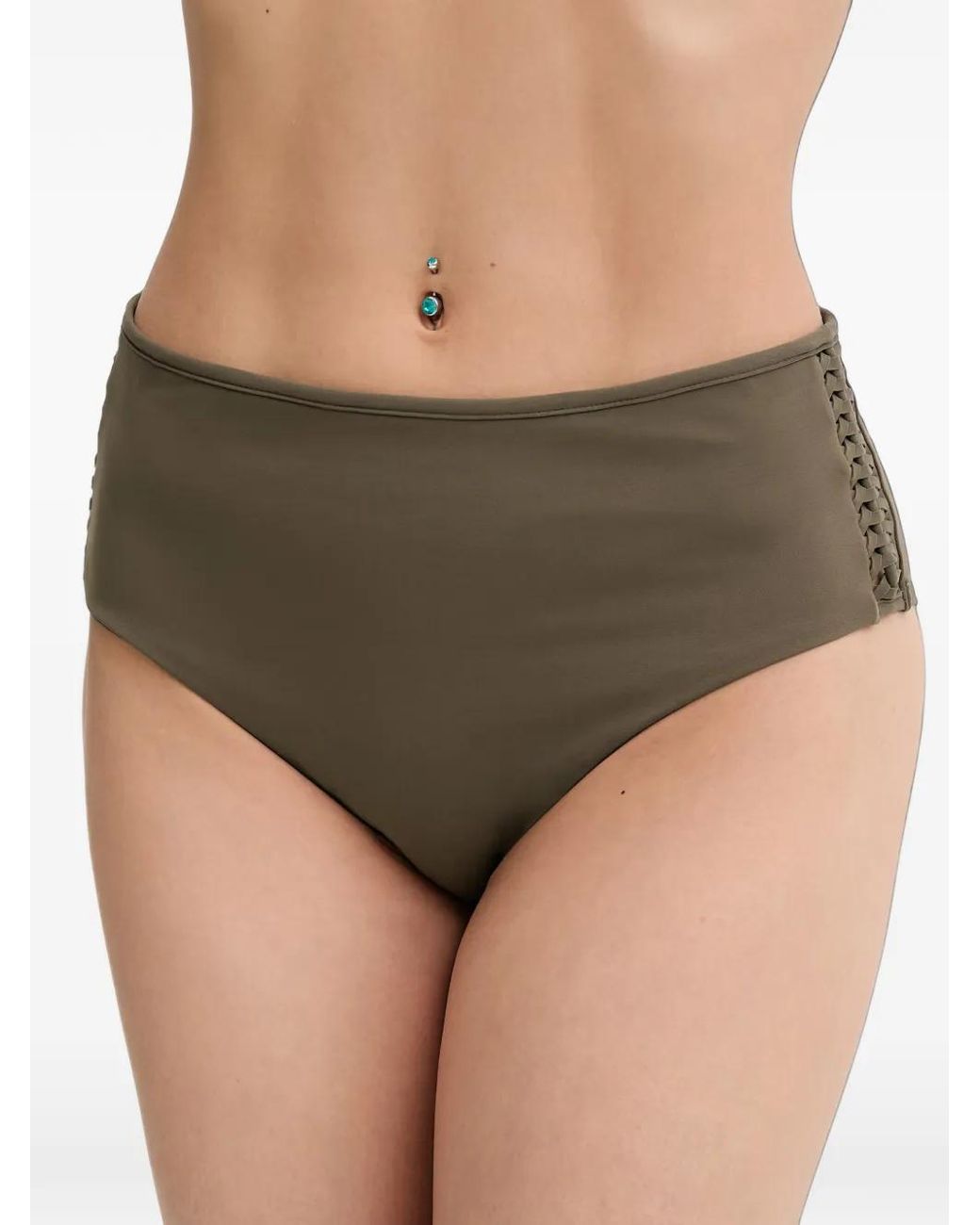 Chantelle Green Serenita High-Waisted Bikini Bottoms