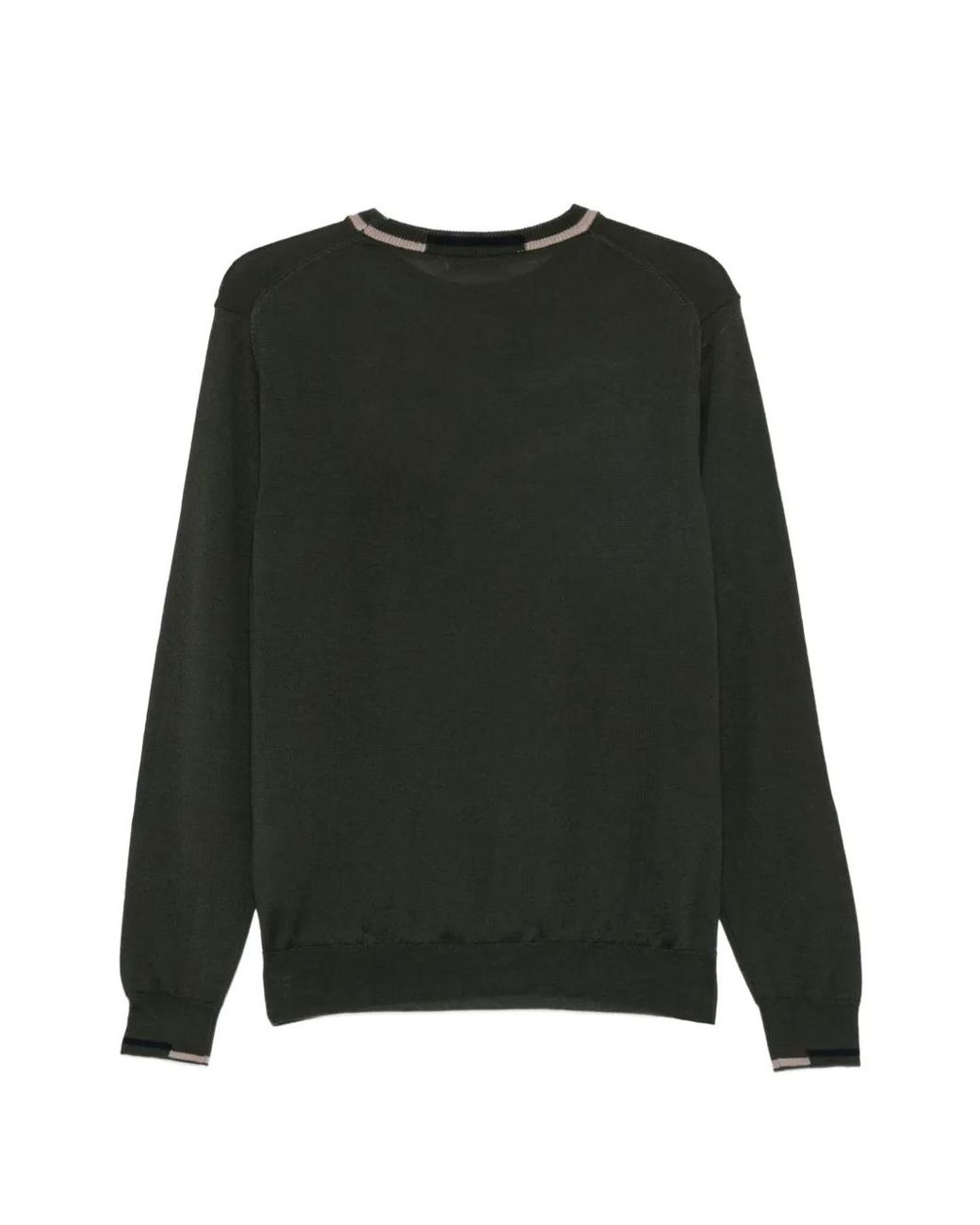 Manuel Ri Rz Logo Manuel Ritz Contrast-Trim Crew-Neck Sweater in Green for Men | Lyst