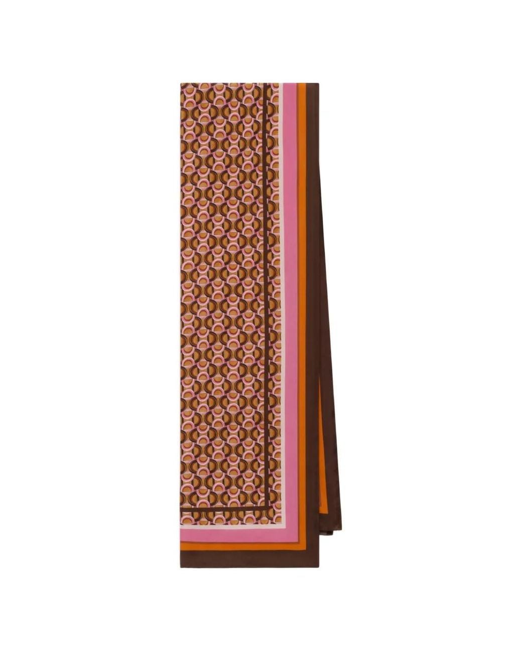 Maliparmi White Geometric-Print Silk Scarf