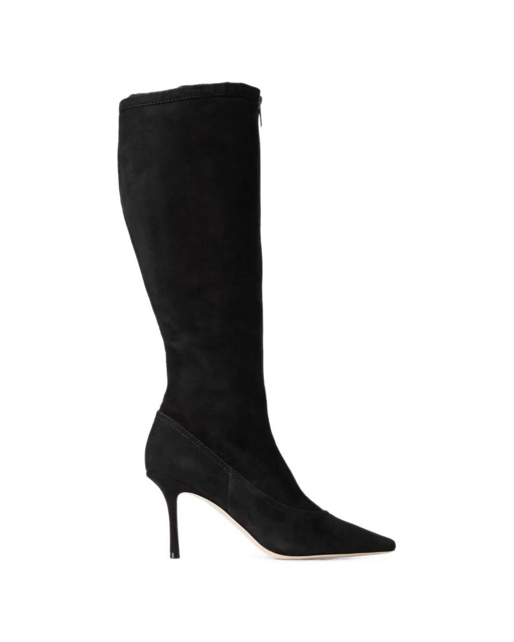 Jimmy Choo Black Jozi 85 Suede Boots