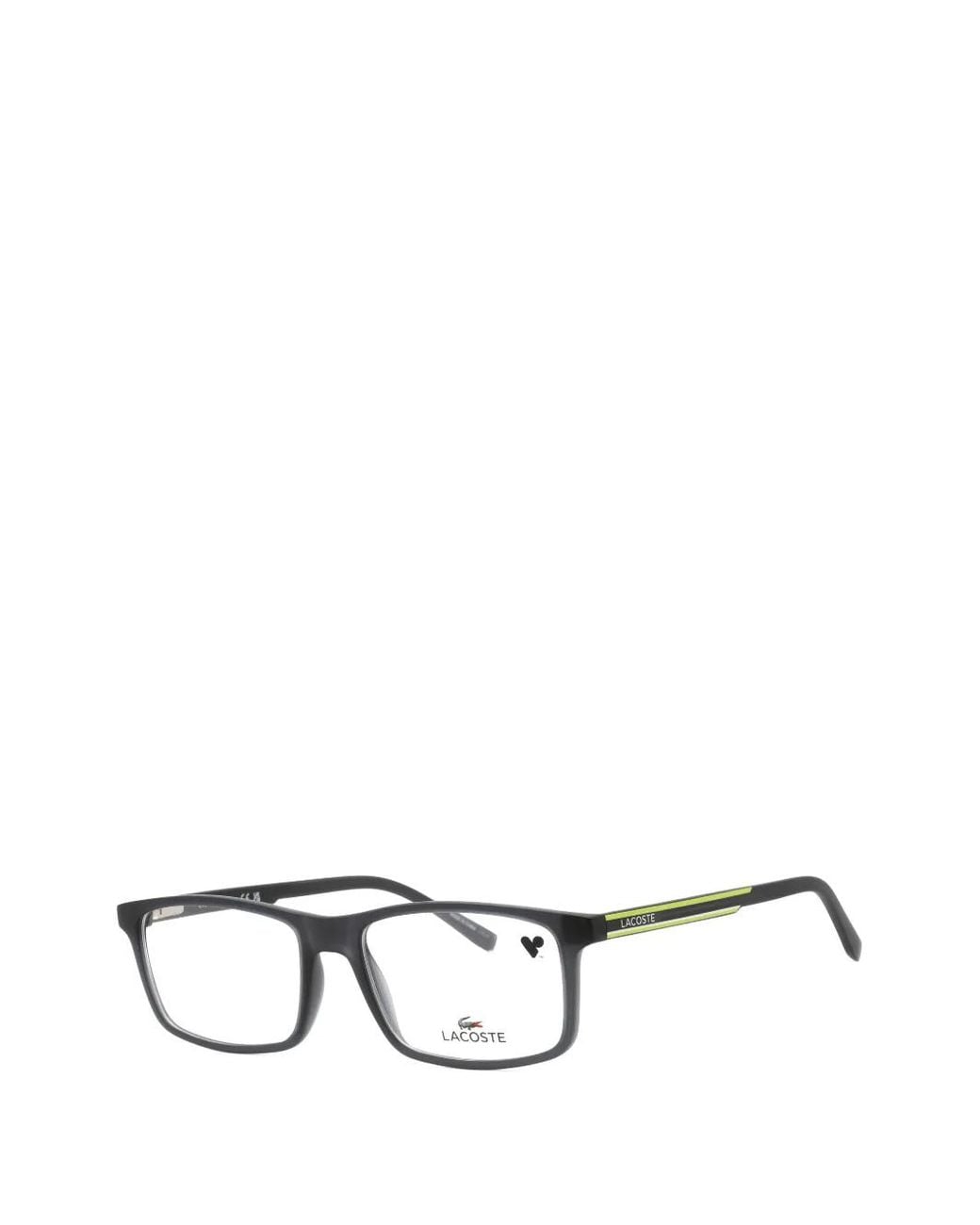 Lacoste Gray Rectangle-Frame Glasses for men