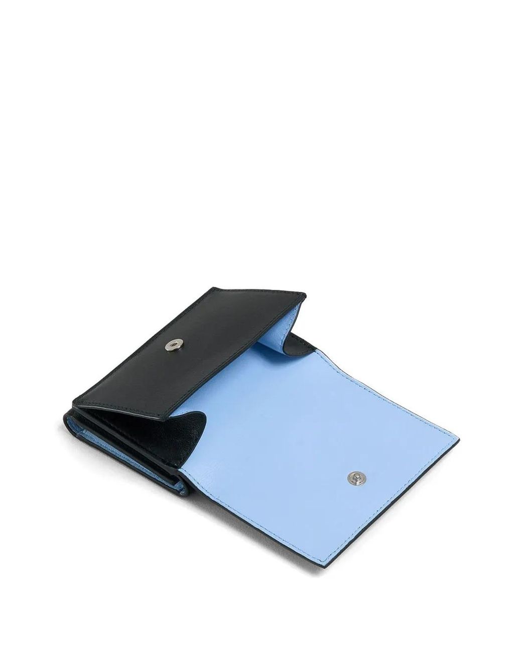 Marni Blue Bi-Fold Embossed Logo Leather Wallet
