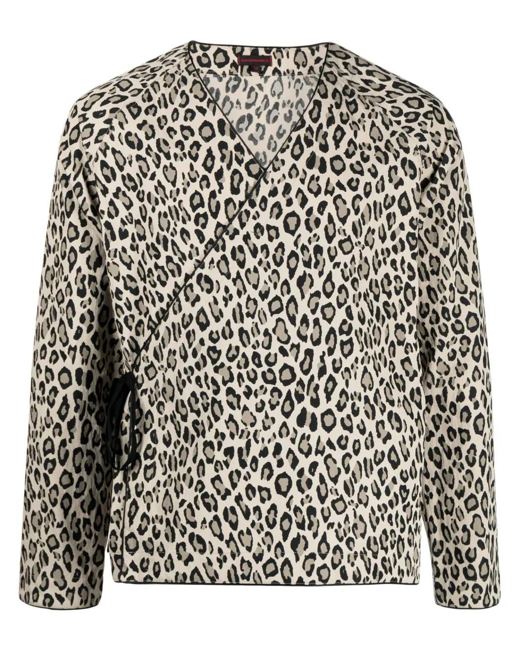 Camicia Con Scollo A V di Clot in Black da Uomo