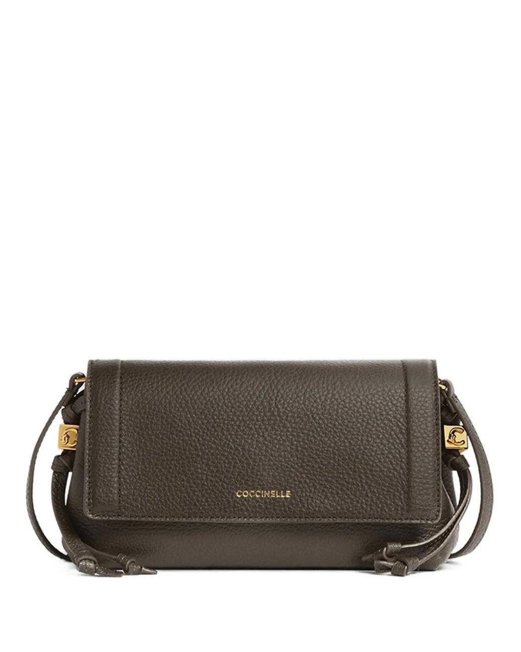 Coccinelle Brown Mini Thess Leather Crossbody Bag