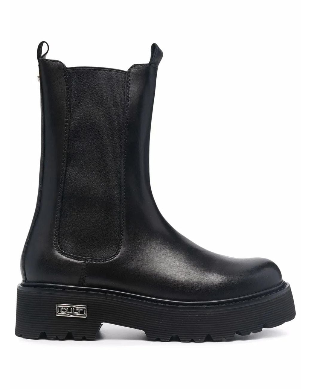 Cult Black Calf-Length Boots