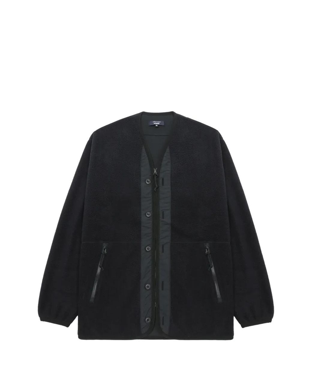 Comme des Garçons Black Contrast-Trim Fleece-Texture Cardigan for men