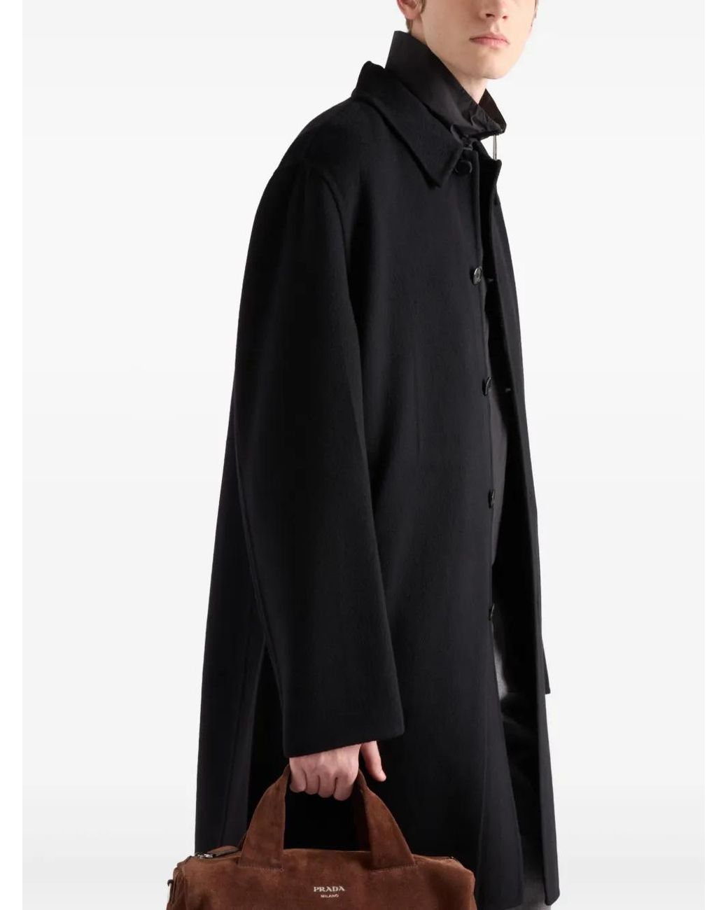 Prada Kasjmier Jas in het Black voor heren