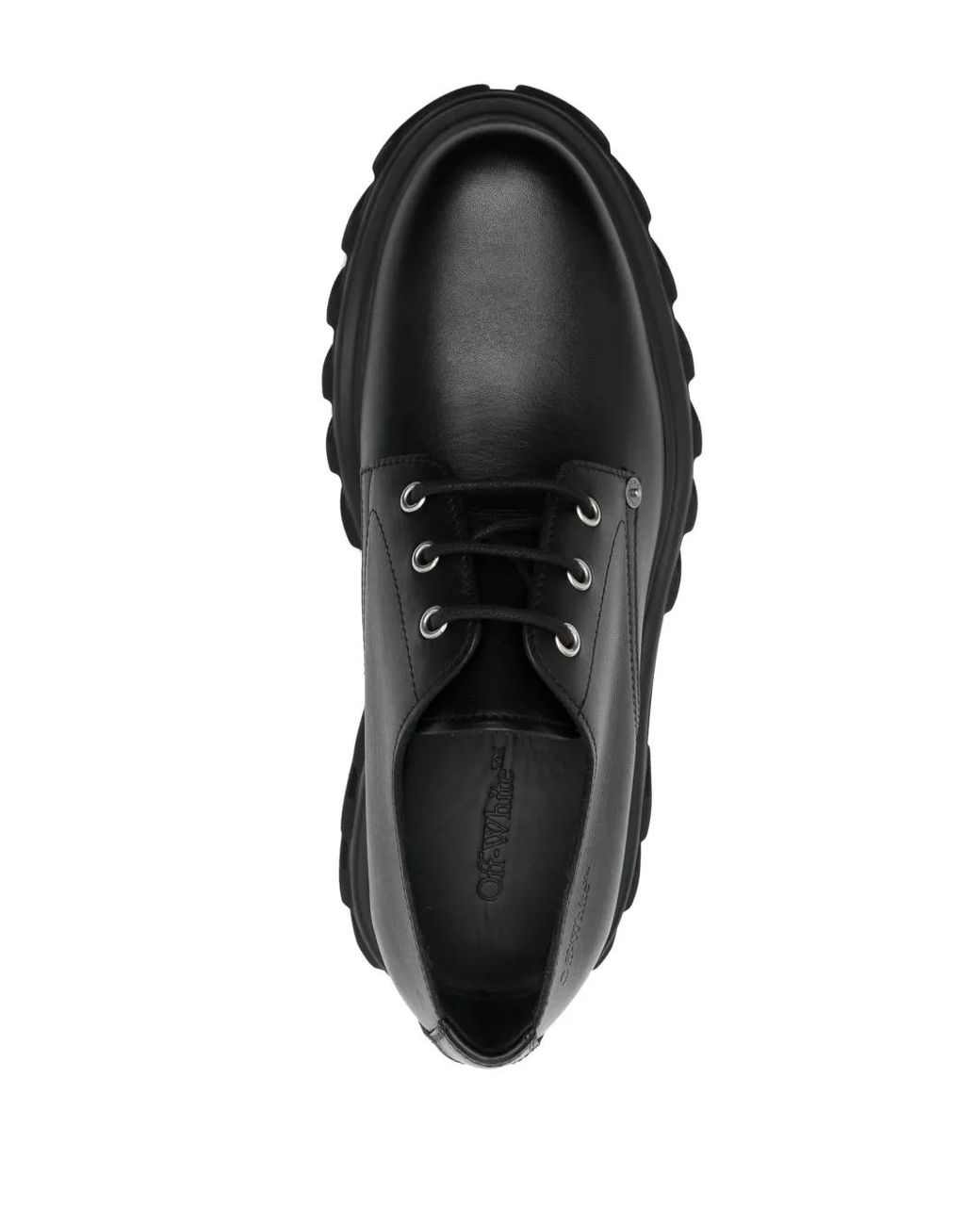 Off-White c/o Virgil Abloh Black Exploration Leather Derby Shoes for men