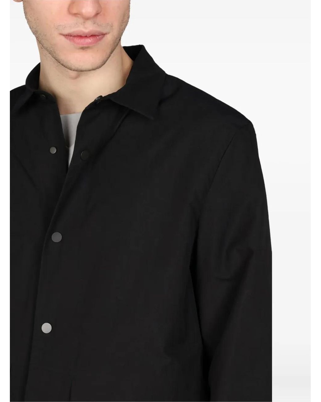 Monobi Black Snap-Buttons Jacket for men