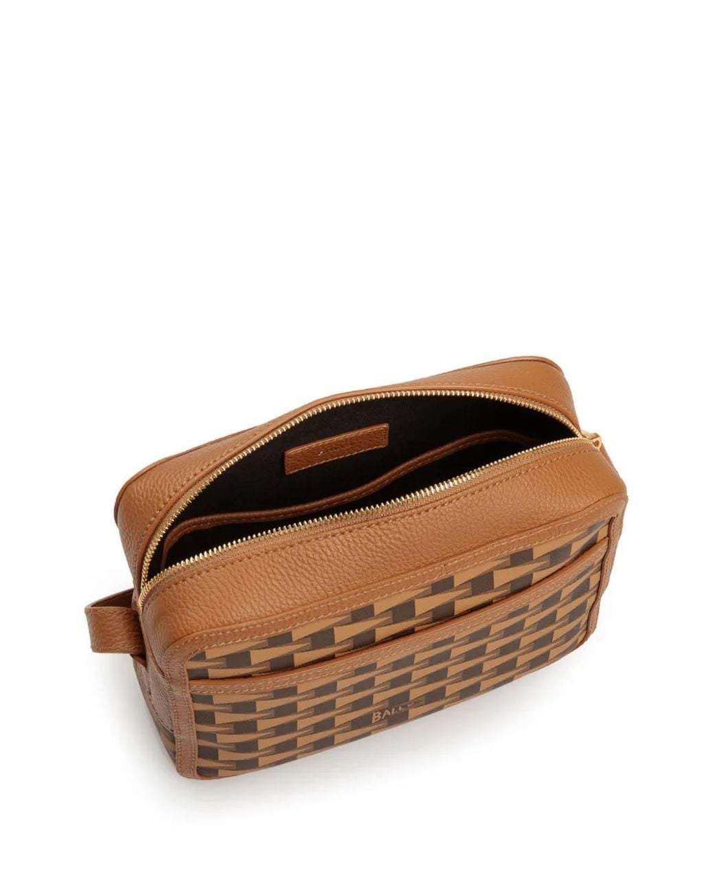 Bally Brown Monogram-Pattern Shoulder Bag for men
