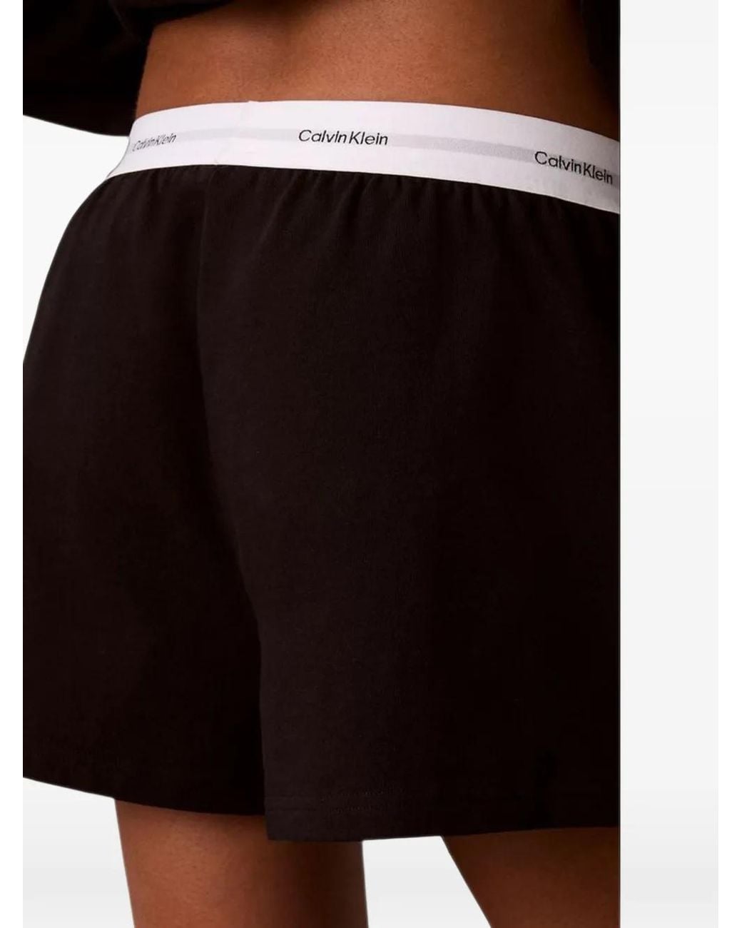 Calvin Klein Black Logo-Waistband Cotton Pajamas (Set Of Two)
