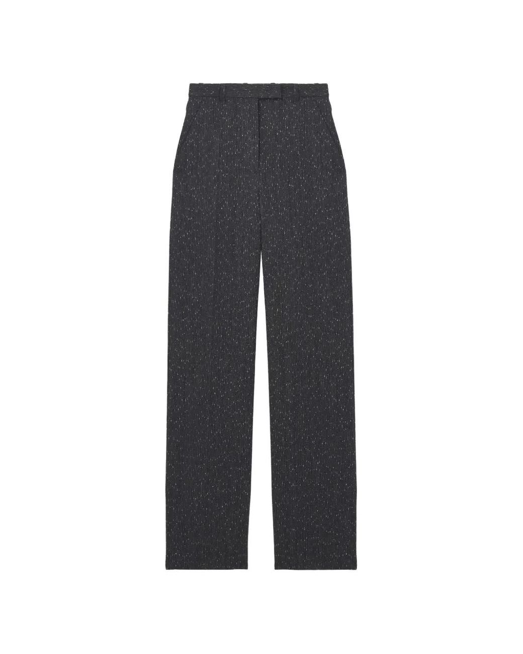 McQueen Gray Pantalon Droit À Motif Moucheté