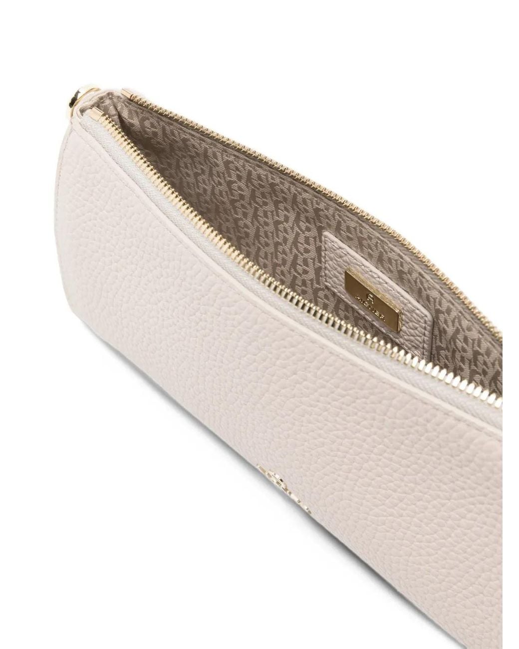 Aigner Blue Ivy Grained Leather Shoulder Bag
