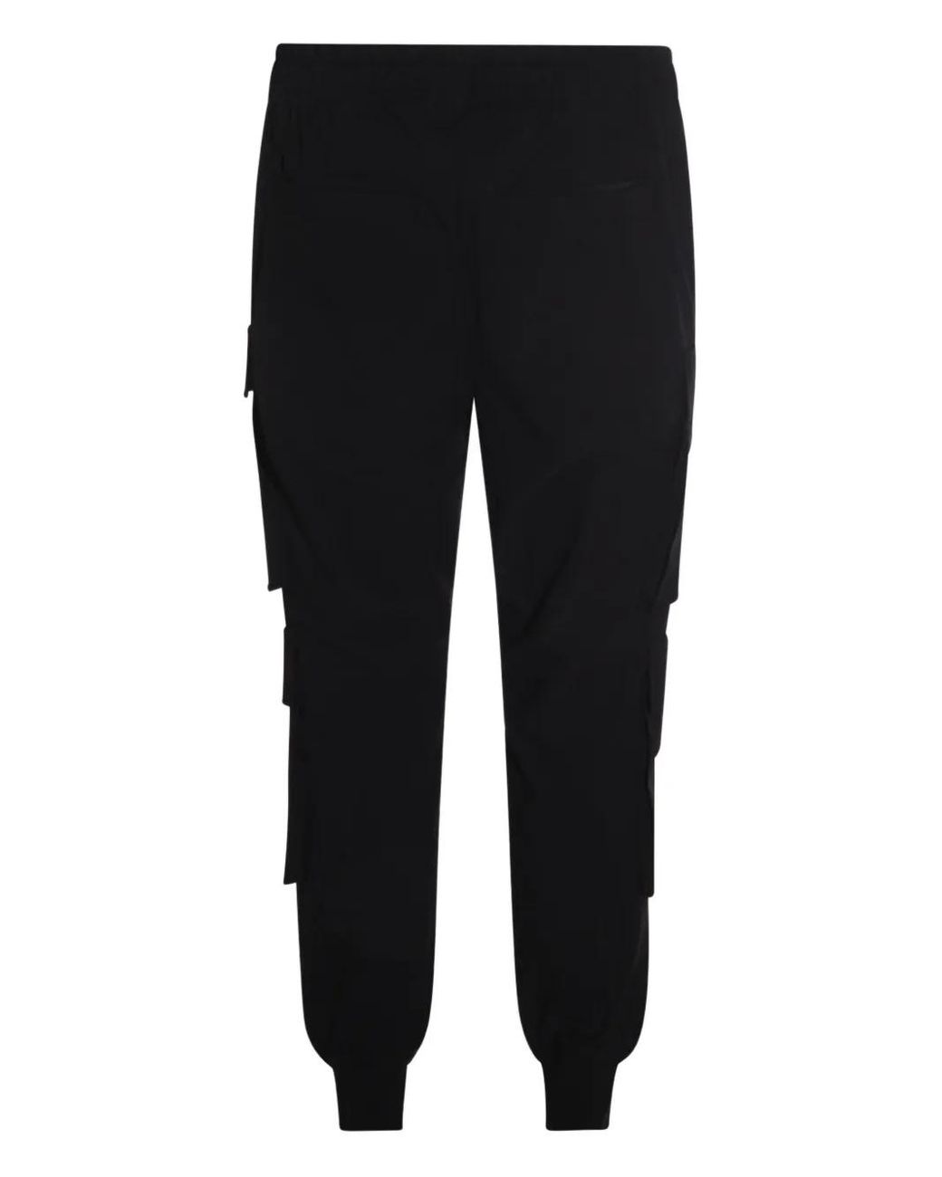 Thom Krom Black Cargo Pocket Elasticated Trousers for men