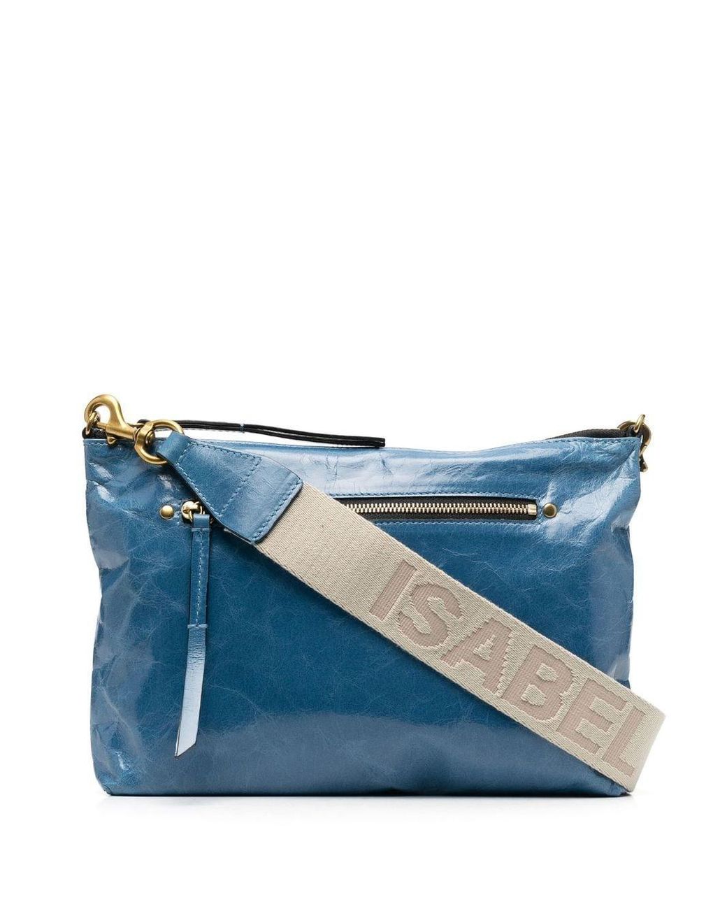 Isabel Marant Leather Nessah Crossbody Bag in Blue Lyst