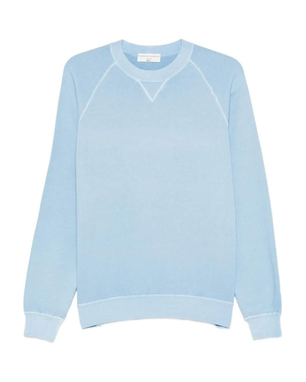FILIPPO DE LAURENTIIS Blue Raglan-Sleeve Crew-Neck Sweatshirt for men