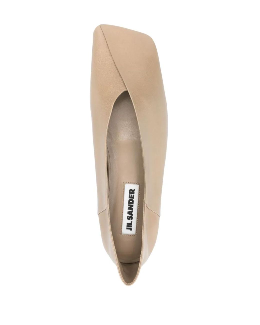 Jil Sander Natural Elegant Mini Ballerina Shoes For