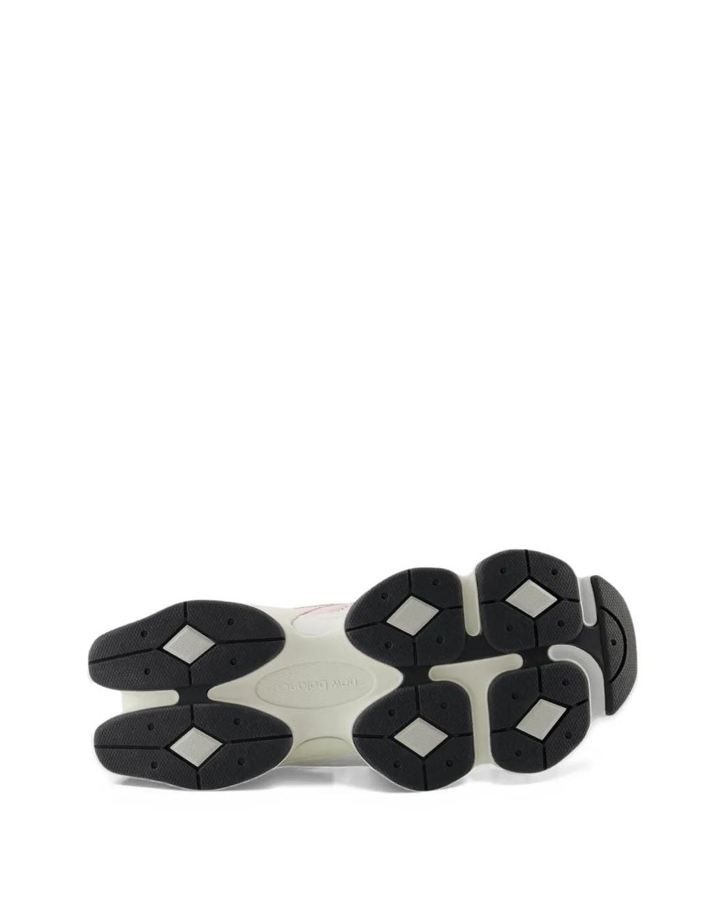 New Balance White 9060 Suede-Panelled Sneakers