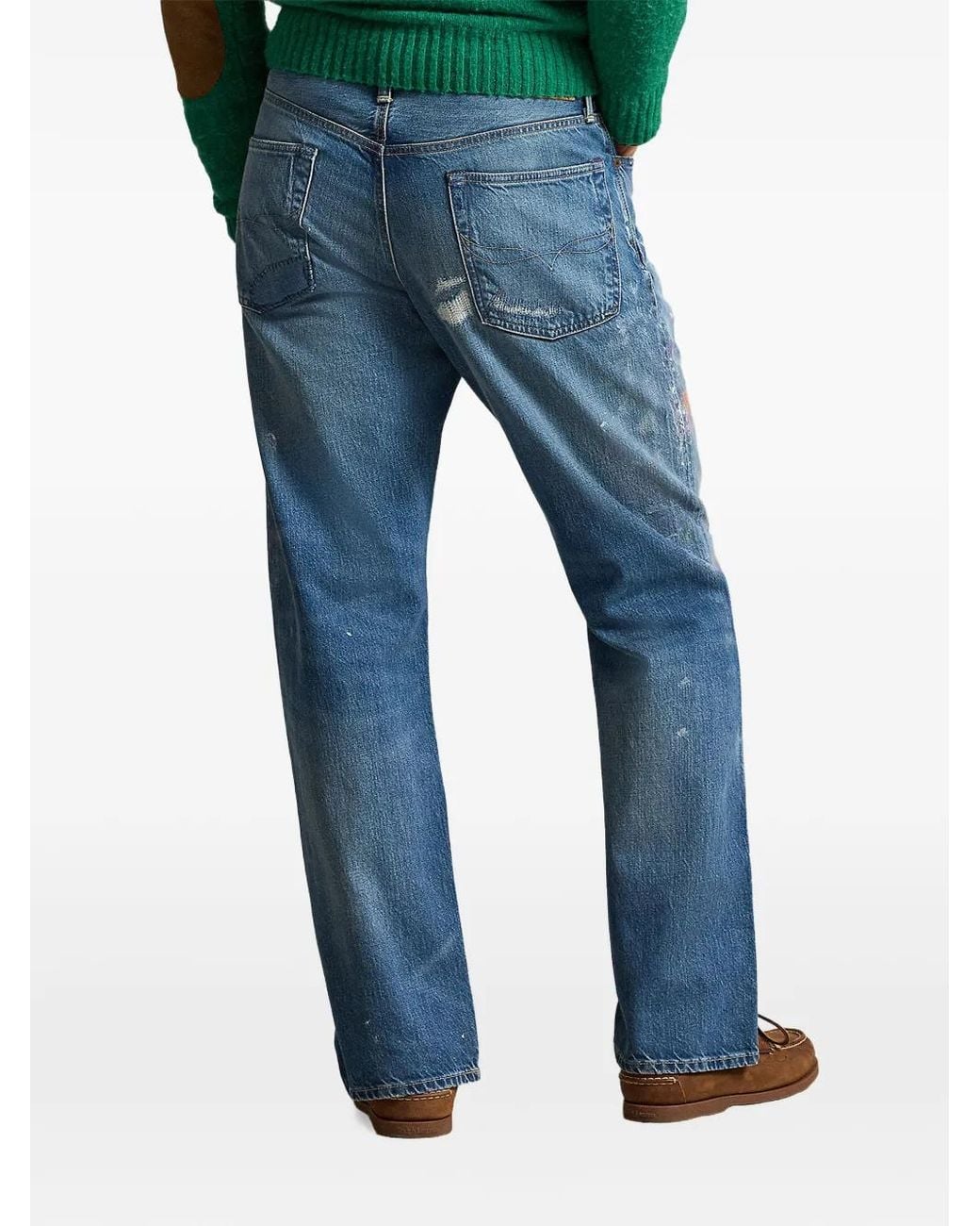 Polo Ralph Lauren Blue Vintage Classic Distressed Jeans for men