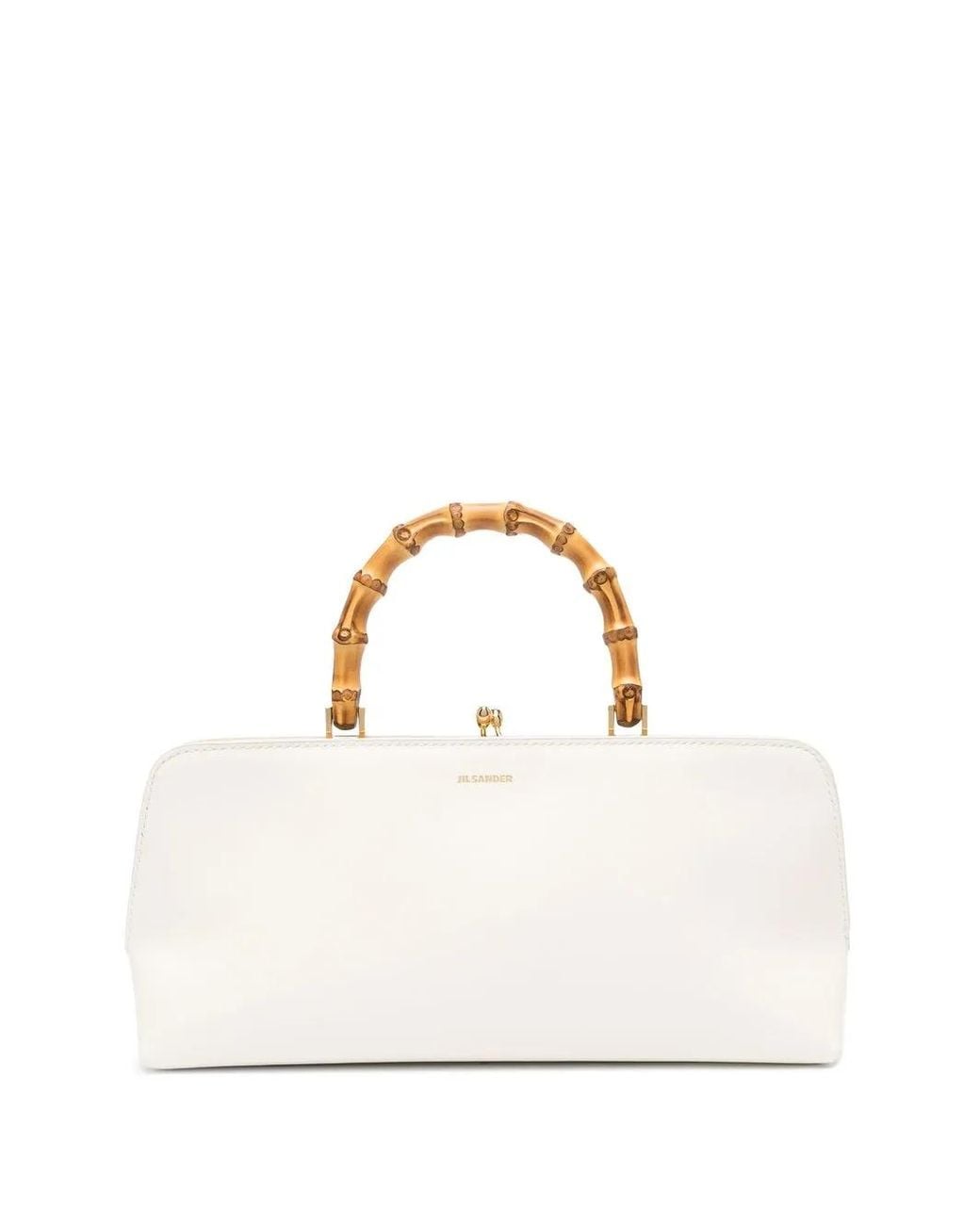 Jil Sander Natural Goji Leather Top Handle Bag
