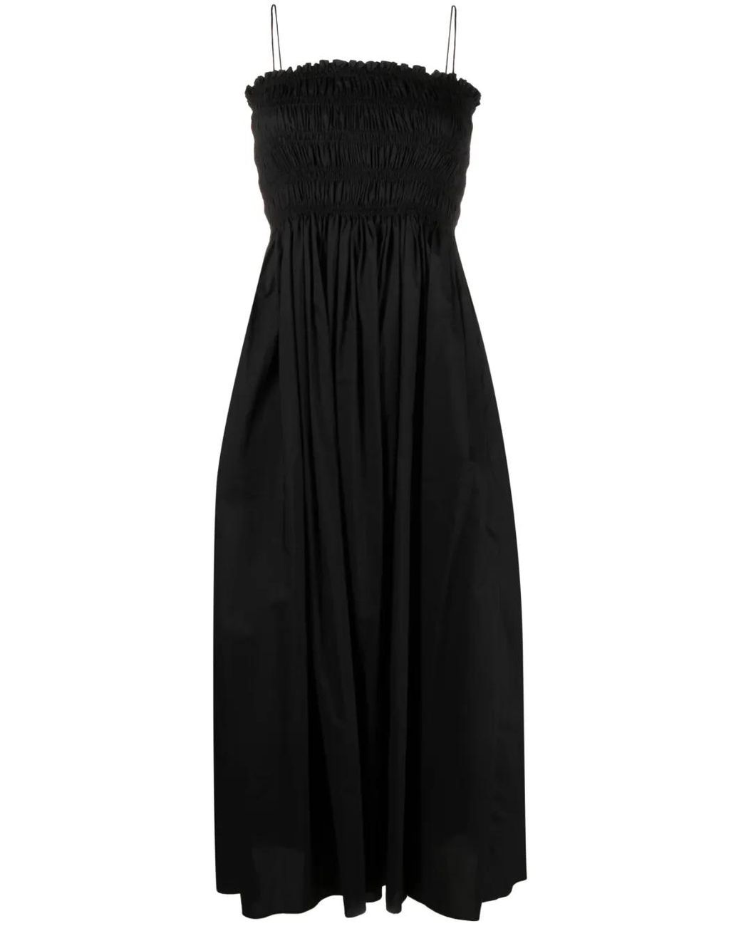 Matteau Black Shirred Bodice Dress