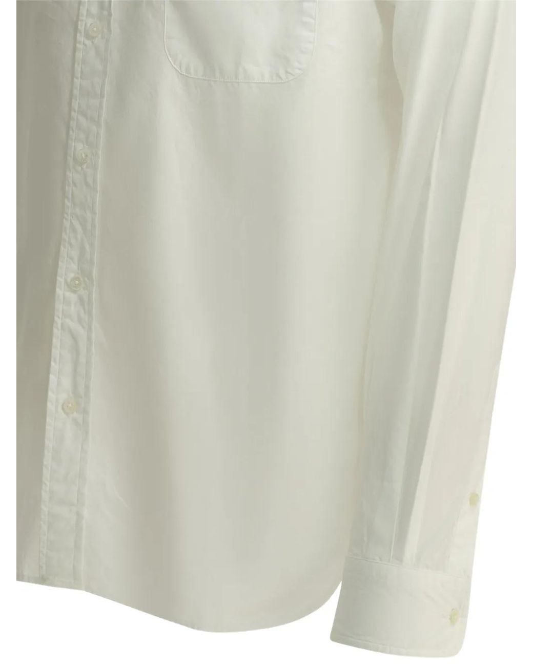 Beams Plus Button-Down Oervhemd Met Borstzak in het White voor heren