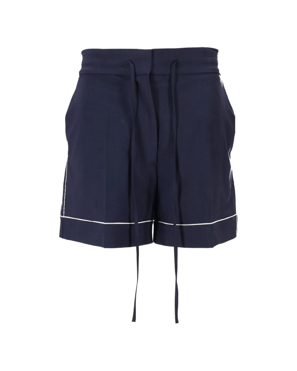 P.A.R.O.S.H. Blue Drawstring Trim-Detail Shorts