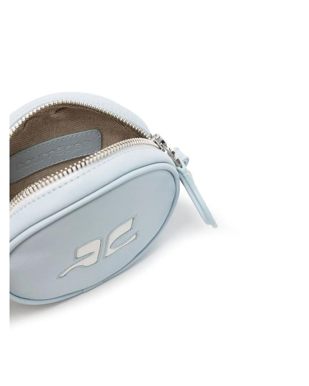Courreges Blue Small Reedition Circle Bag