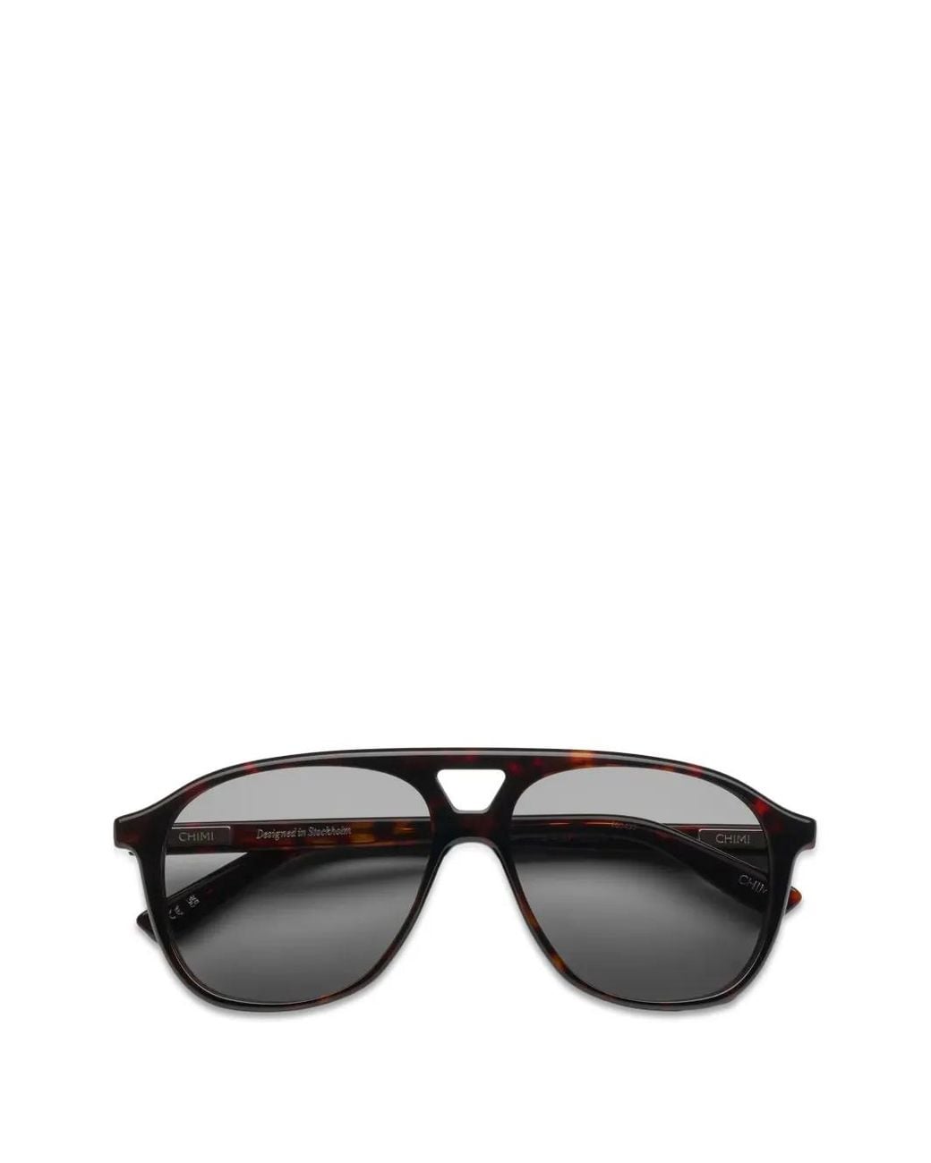 Chimi Black Uma Tortoiseshell-Effect Pilot-Frame Sunglasses