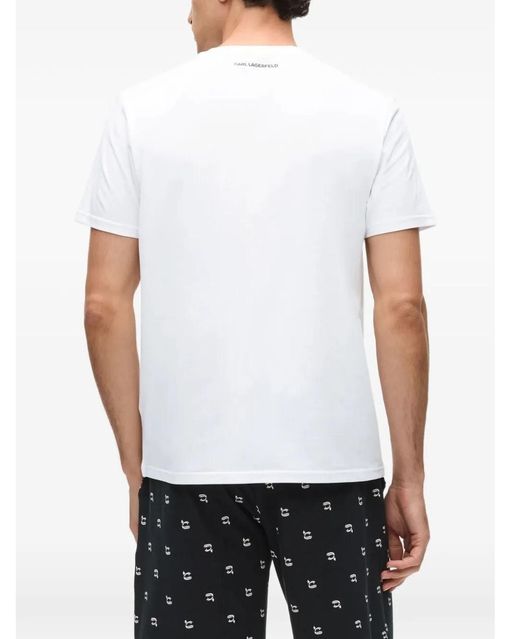 Karl Lagerfeld White Ikon Pocket Sleep T-Shirt for men