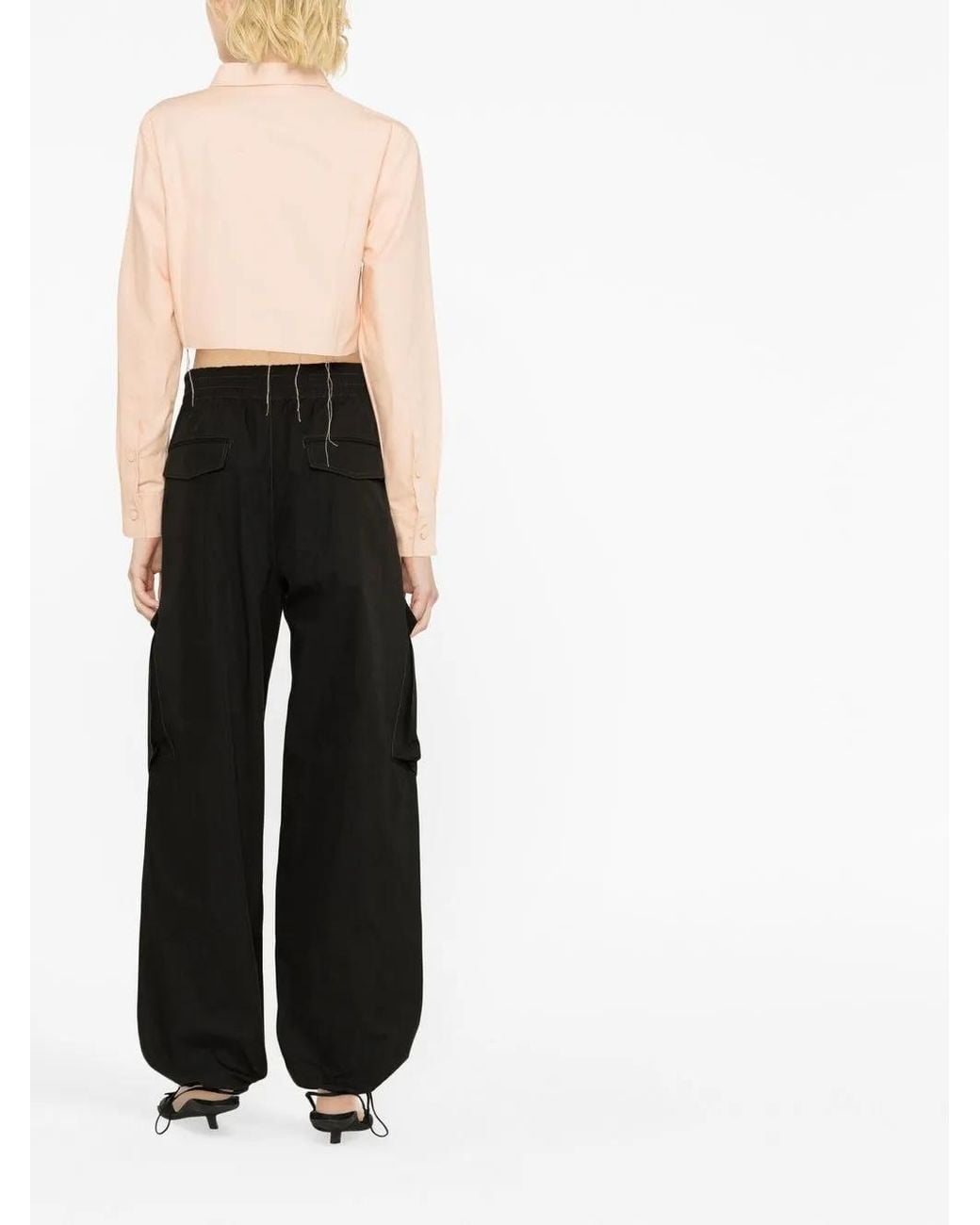 Raf Simons Pink Logo-Patch Cropped Jacket