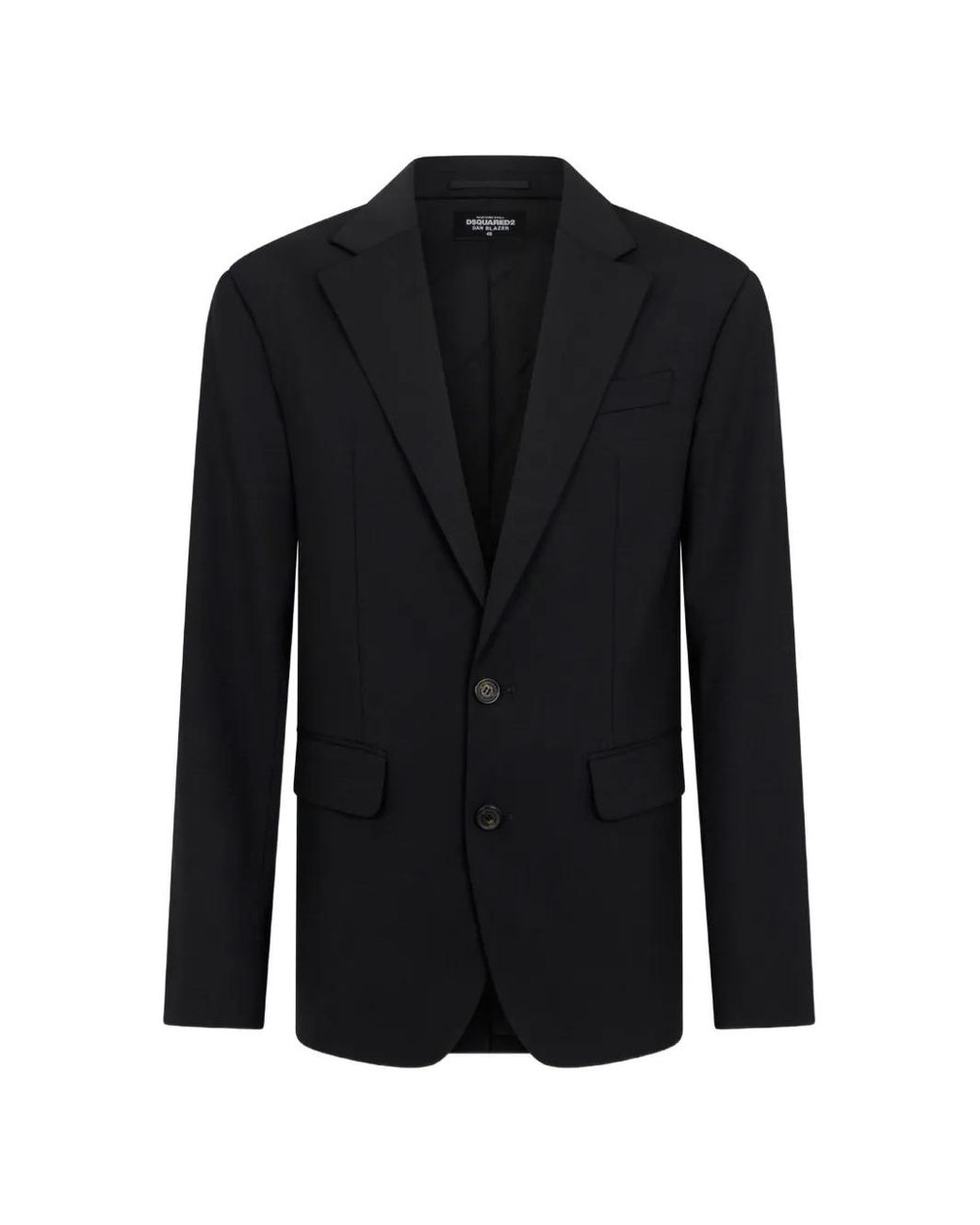 DSquared² Black Tailored2 Worsted-Wool Dan Jacket for men