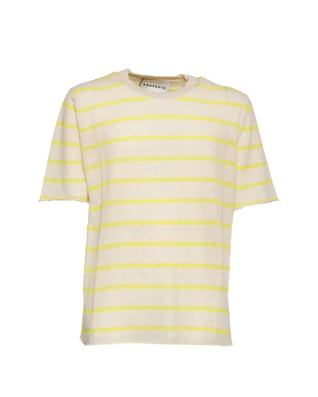 Amaranto Yellow Striped Short-Sleeve T-Shirt for men