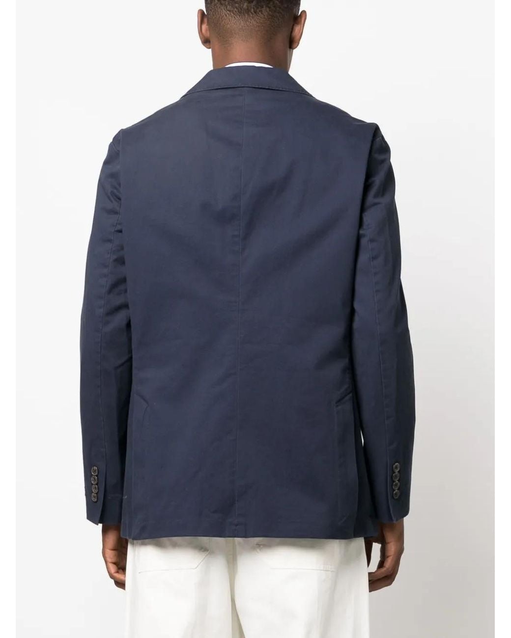 Polo Ralph Lauren Blue Single-breasted Cotton Jacket for men
