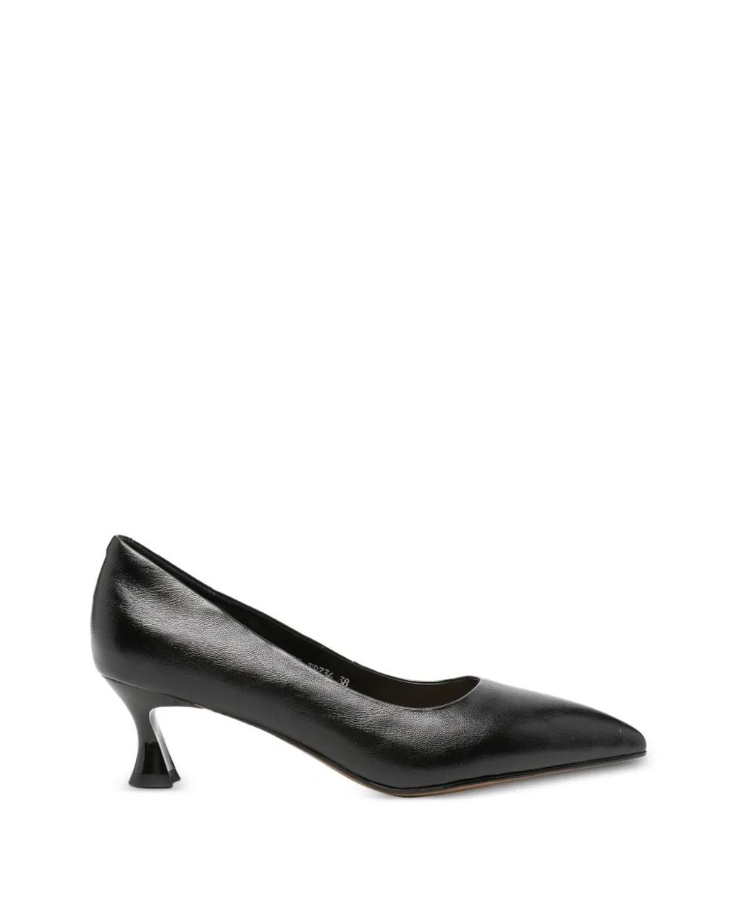 SERGIO MORETTI FIRENZE Black Pointed-Toe Hourglass-Heel Pumps