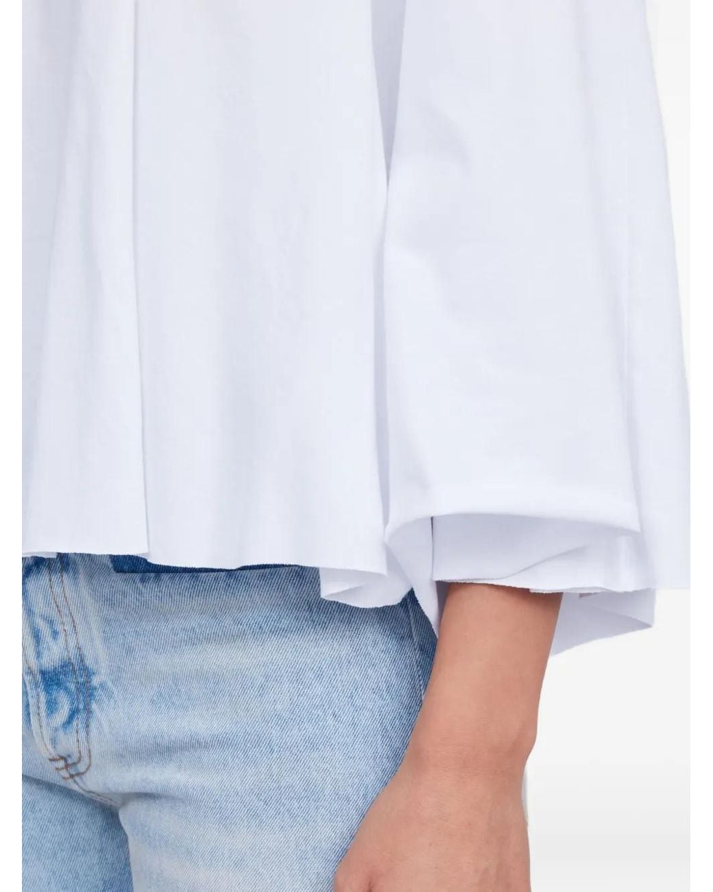 MM6 by Maison Margiela White Long Sleeved Top