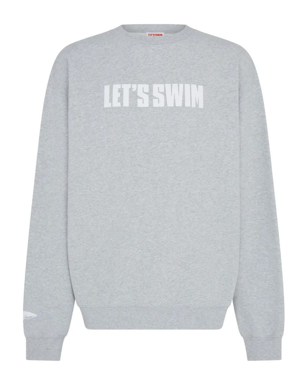 Let's Swim Gray Logo-Print Sweatshirt