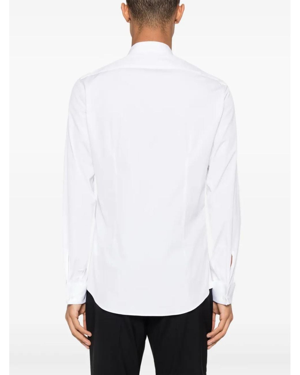 Fursac White Poplin Cotton Shirt for men