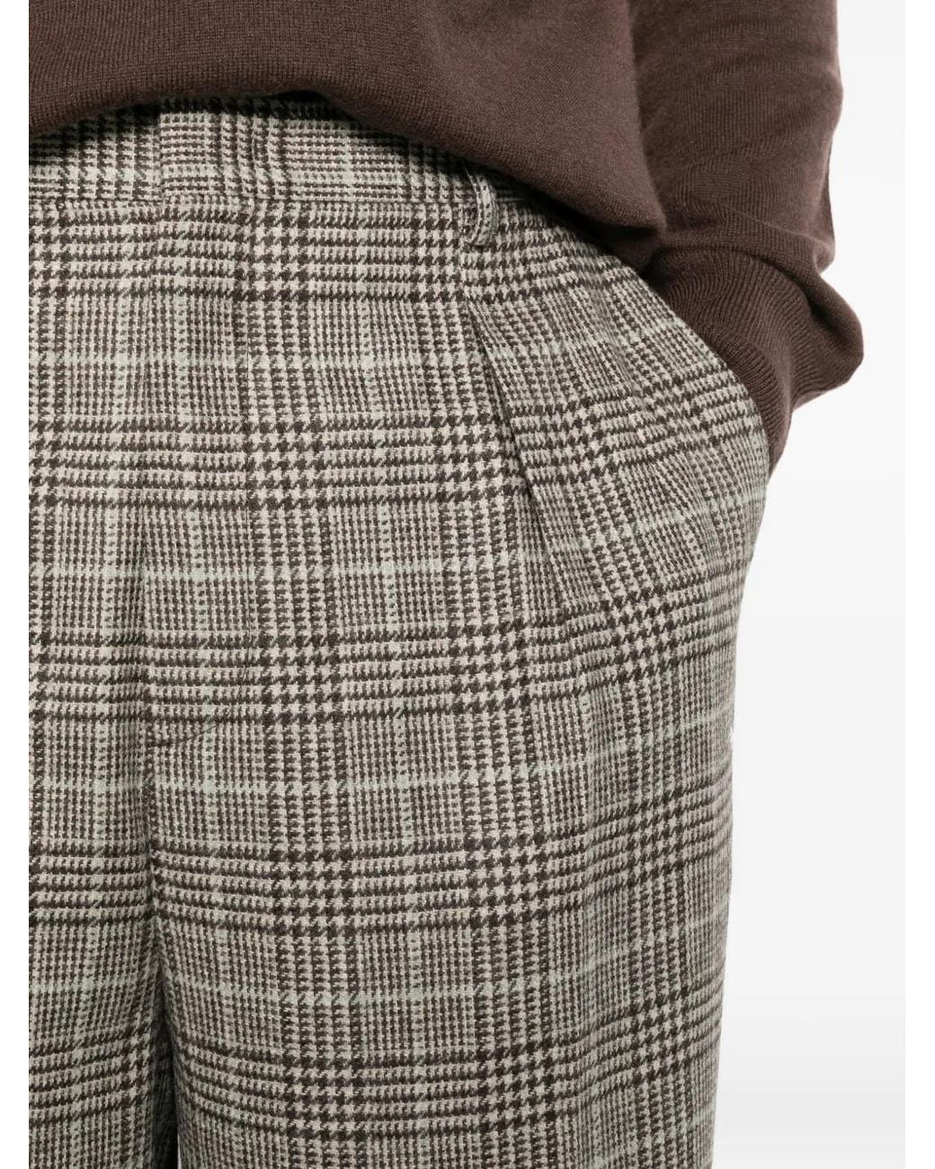 Cellar Door Multicolor Check-Pattern Trousers for men