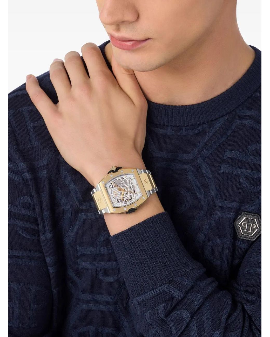 Philipp Plein Metallic Stainless Steel The $Keleton 2.0 Watches for men