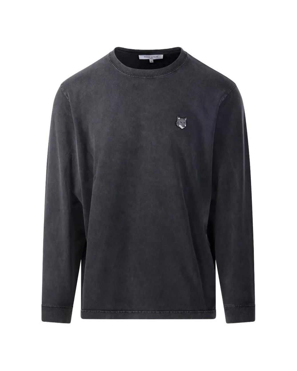 Maison Kitsuné Blue Fox Head Long-Sleeve T-Shirt for men