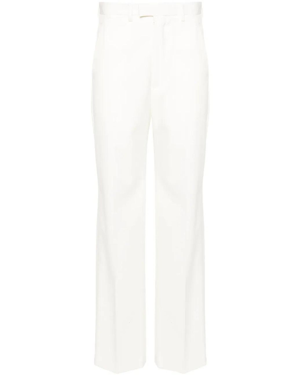 MM6 by Maison Margiela White High-Waist Tailored Trousers