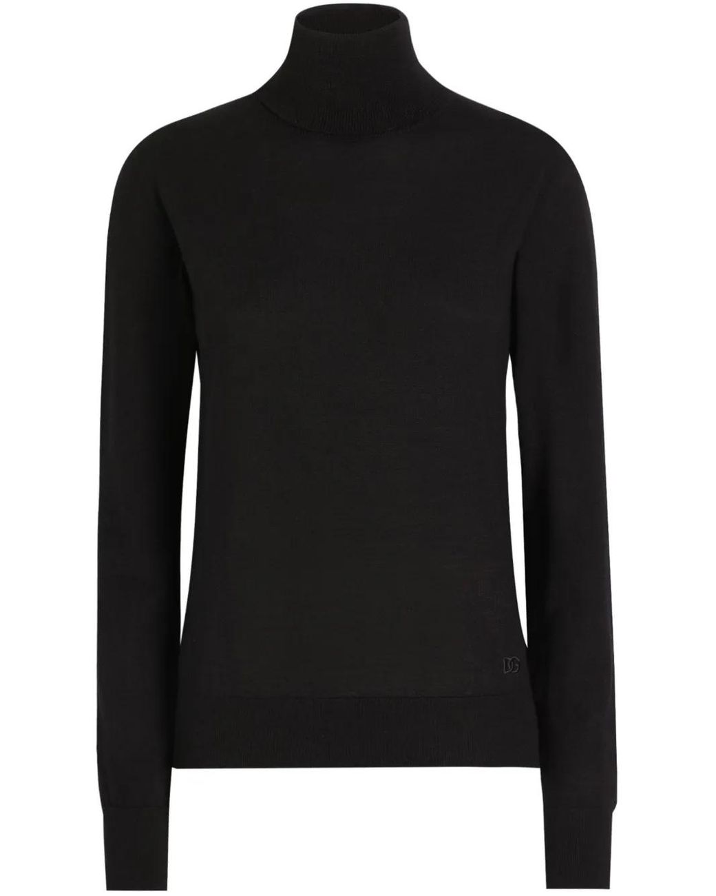 Dolce & Gabbana Black Logo-Embroidered Sweater