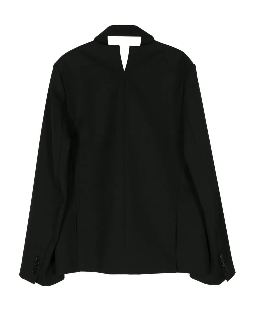BOTTER Black Notched-Lapel Double-Breasted Blazer for men