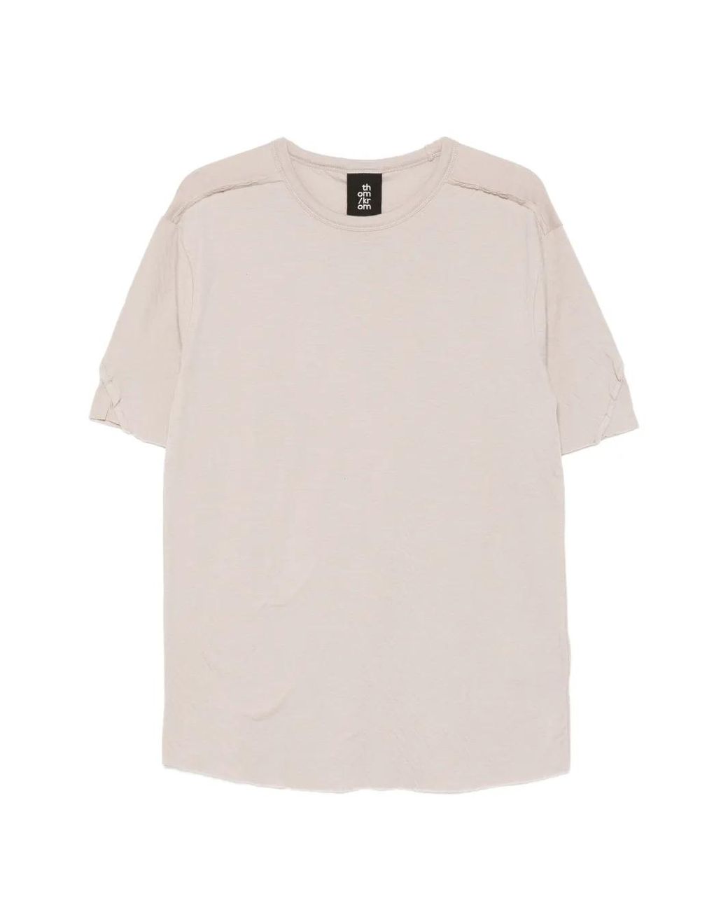 Thom Krom White T-Shirt À Bords Francs for men